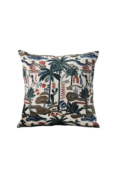 Generic Brand CASAMINA Bohemian Style Fully Embroidered Throw Pillow Cover |1...