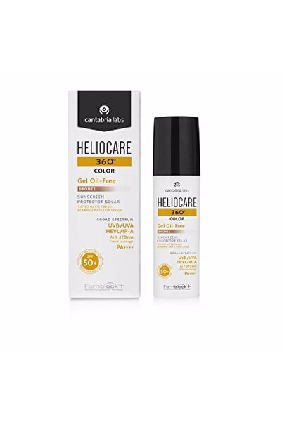 Heliocare 360 °   Gel de protecție solară nuanțator cu culoare, fără ulei, SP...