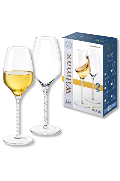 WILMAX ENGLAND Set 2 Pahare Vin Cristal Wilmax England, Julia, 600ml, Cu Pici...