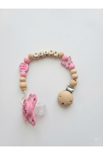 NOORBOHEMİA 🎀 Kız Bebekler İçin Pembe Emzik Askısı 🎀 Minik prensesleriniz i...