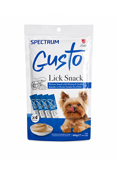 Spectrum GUSTO KARİDESLİ VE DENİZ TARAKLI KÖPEK SIVI ÖDÜLÜ 4X15G