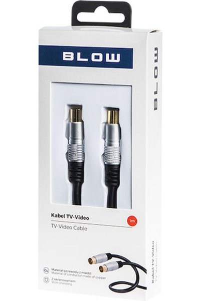 Blow Καλώδιο Κεραίας Ομοαξονικό αρσενικό - Ομοαξονικό θηλυκό Μαύρο 1μ (DM-340...