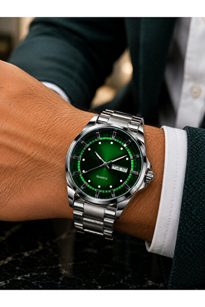 S.POLO Men's steel wristwatch