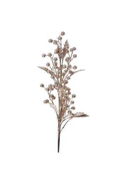 Iliadis Alexandros Decorațiune de Crăciun, ramură aurie-roz, 64 cm