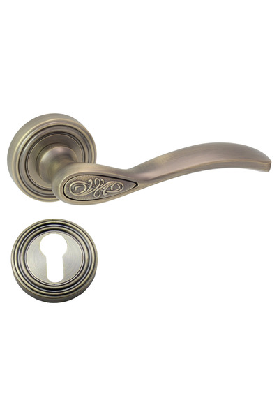 Bussare Mâner cu rozetă – Enigma - Bronz Antic - rozetă cilindru PZ