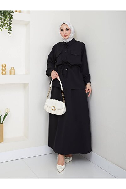 exxitcollection Women's Hijab Skirt and Jacket Set Double Fabric - Women's To...