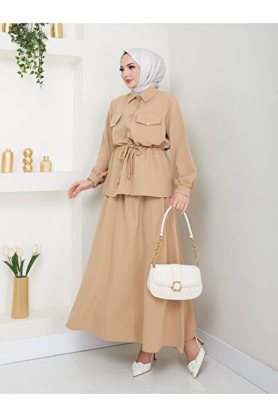 exxitcollection Women's Hijab Skirt and Jacket Set Double Fabric - Women's To...
