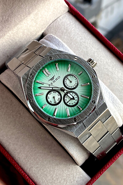 FERRO Men's wristwatch steel band 2 years warranty waterproof boxed