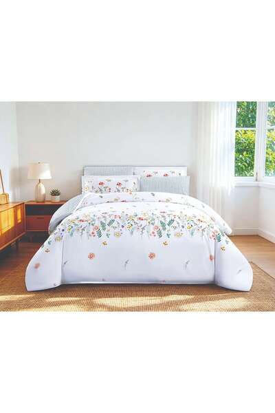 Alhabib bedding Summerland Summer Queen Duvet Cover Set 100% Cotton Without F...