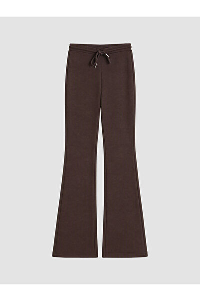 LC Waikiki Plum Elastic Waist Flared Women's Sweatpants