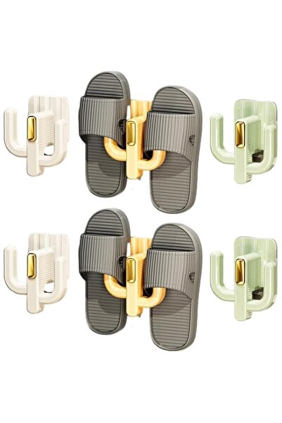 Generic 6 Pcs Wall Mounted Shoe Rack, Hanging Shoe Organizer Shelf, Adhesive ...