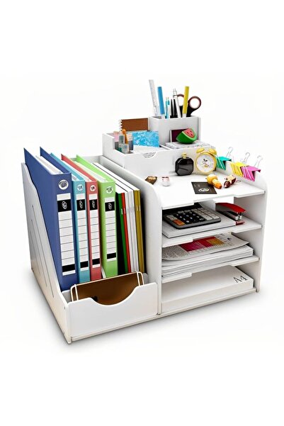 Generic Bukela 4-Tier Desktop File Organizer, Vertical Horizontal 2-Way Docum...