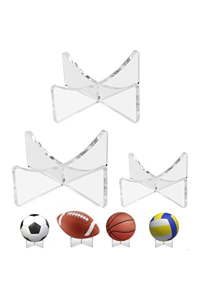 Generic Clear Acrylic Basketball Display Stand 3 Piece Set, Cross-Interlockin...