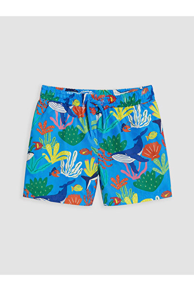 LC Waikiki Trendlucky Boys' Swim Shorts with Pattern and Difference in Color