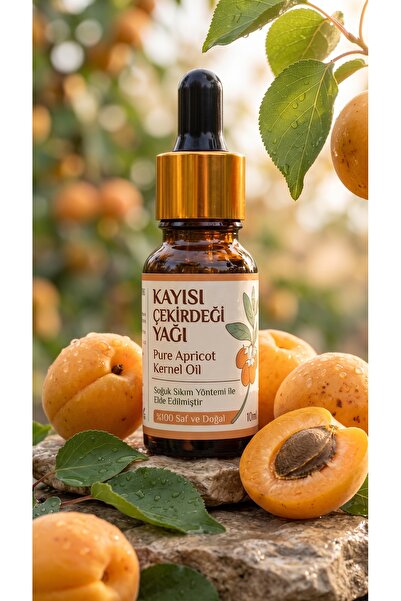 aktarloji Apricot Kernel Oil 10 ml / Cold Pressed / 100% Pure and Natural / A...
