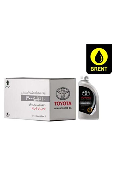 Toyota زيت محرك أصلي حقيقي 10W-30، عبوة كرتونية تحتوي على 12 زجاجة سعة 1 لتر