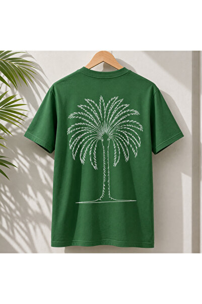 Generic Brand Saudi Palm Tree Printed T-Shirt – Unisex T-Shirt with Front & B...