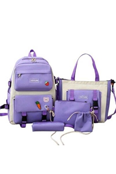 GGEROU Kids Cute Backpack Set for School, 5Pcs Kwaii School Bag Large-capacit...
