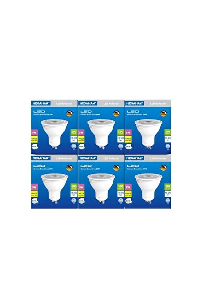 Generic Megaman Led 5w Dimmable 220-240v Gu10 4000k Cool White (pack of 6)