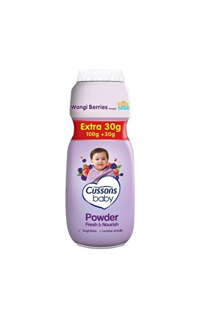 Cussons Baby بودرة كوسون للأطفال منعشة ومغذية (100 جرام + 30 جرام)