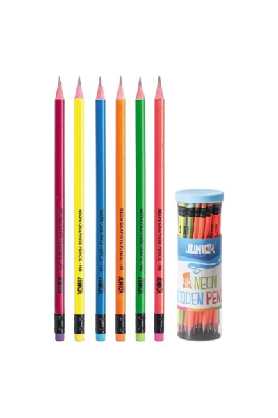 Junior Creion grafit cu guma Neon 48/set