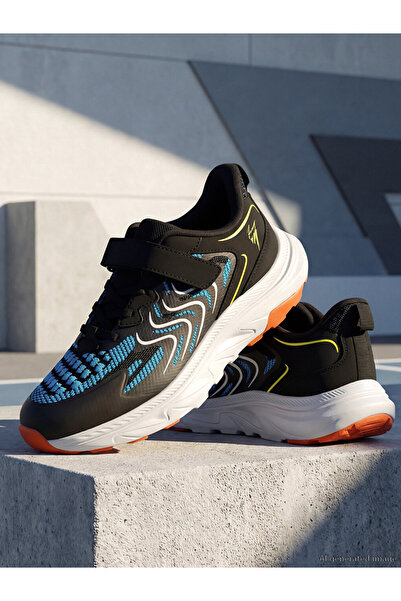LC Waikiki Triwex Black Printed Boys' Sports Shoes