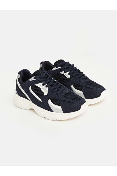 LC Waikiki Lcw Steps Navy Blue Mesh Detailed Thick Sole Women's Sports Shoes