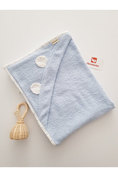 ib ilkimbebe Baby Bath Towel with Hood, 100% Cotton, Newborn Product 80X80 cm