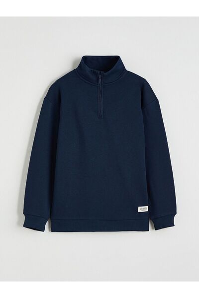 LC Waikiki Thick Sweatshirt for Boy with Stand Collar