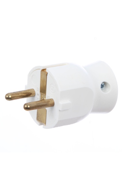 OEM Side outlet plug 050316, earthed contact, 16A, white