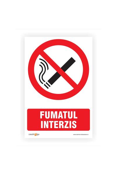OEM Indicator semnalizare Fumatul interzis, PVC, 30 x 20 cm
