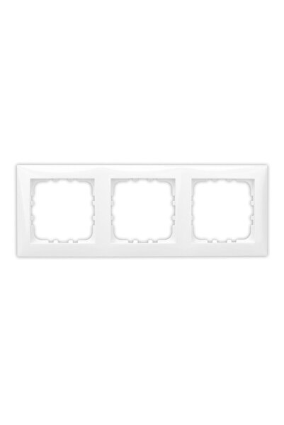 OEM Rama Hoff Top BL-60003, 3 posturi, alb, pentru priza / intrerupator