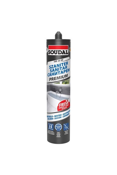 OEM Sanitary silicone, Soudal Premium, waterproof, white, interior / exterior...