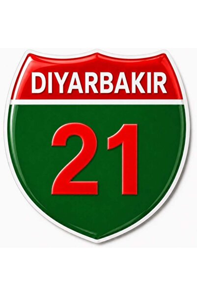 Redline Grafik Redlinegrafik Diyarbakır 21Plaka Kodlu 3D Kabartmalı Araç 1 Ad...