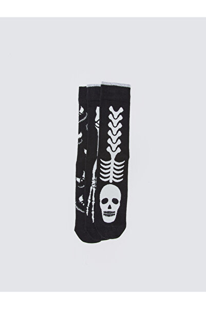 LC Waikiki H12 Τυπωμένες Ανδρικές Κάλτσες Αστραγάλου, Πακέτο 3 τεμαχίων