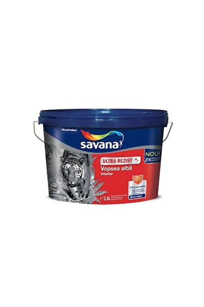 Savana Интериорна миеща се боя, ултраустойчива и супер бяла, 2.5л, / EXT10001