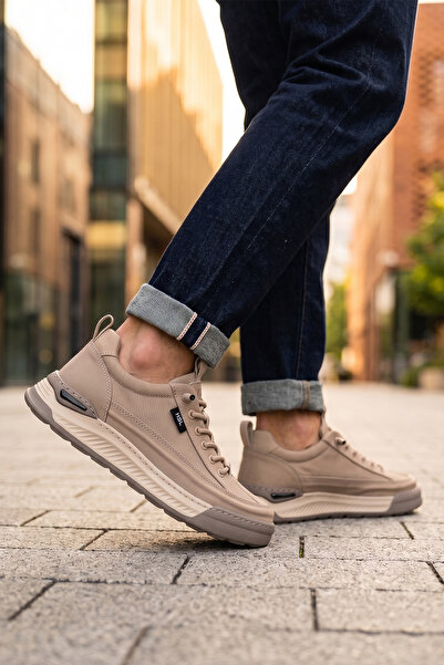 Ayakkabı Fuarı Elit 26Ynb5033T Men's Casual Shoes Beige
