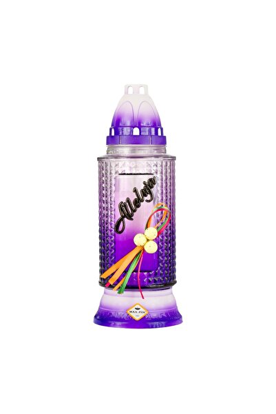 LCA Candela din Sticla cu Ornament Ou, Alleluja, Mov, 41 Ore