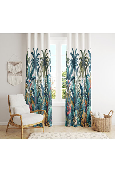 Generic Brand Living Room Velvet Background Curtain Double Panel, Stylish Dec...