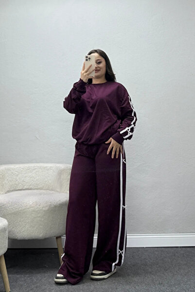 BELENDİR Women's 2 Thread Tracksuit Set Plum