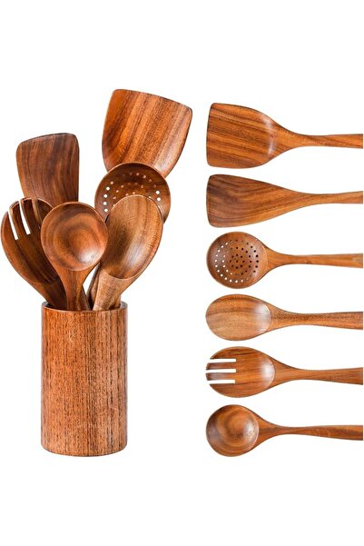 GENERAL Nayahouse Wooden Cooking Spoons from the Kitchen Utensil Collection D...
