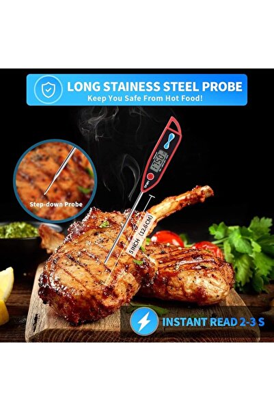 GENERAL Yakumama Digital Water Thermometer for Liquid, Candles, Instant Read Waterproof Food Thermometer for Meat, Milk