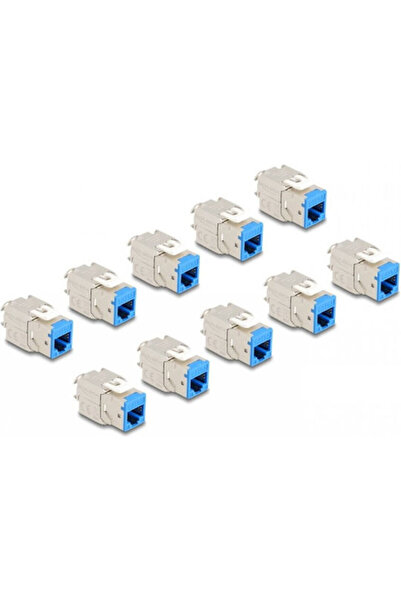 DELOCK Σετ 10 Τεμαχίων Keystone RJ45 LSA Cat.6a Μονάδες χωρίς εργαλεία Μπλε 8...