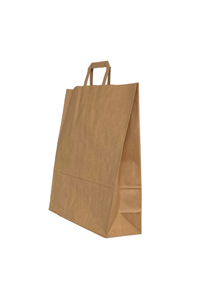 MC Micostore Χάρτινη τσάντα με φαρδιά λαβή 32 x 12 x 41 εκ. καφέ/χρυσόκαφ