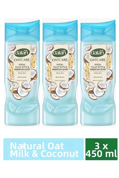 Dalan Shower Gel Oatcare Oat Milk and Coconut 450 ml X 3 Pcs