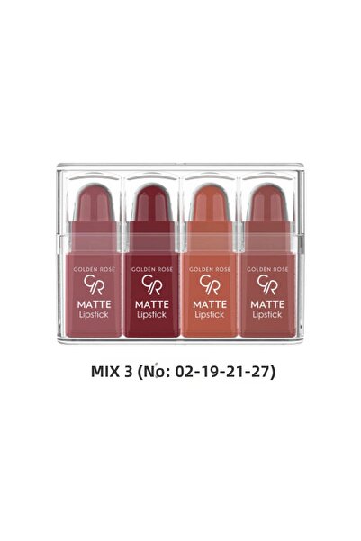 Golden Rose Matte Lipstick Mini - Mix 3