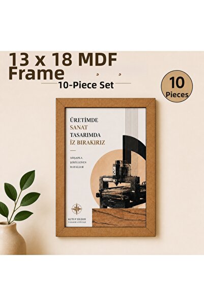 Kutup Yıldızı Tasarım Atölyesi إطار MDF مقاس 13x18، مجموعة من 10 قطع، إطار MD...