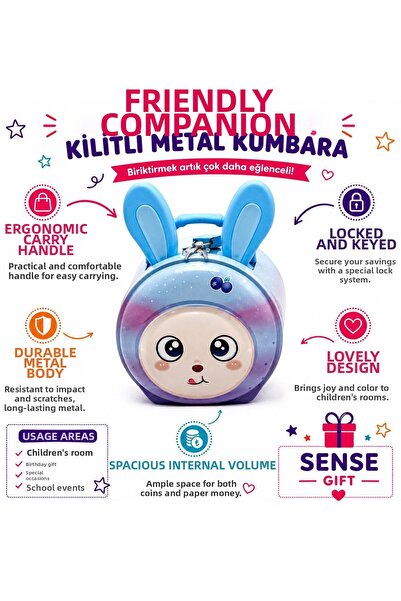 Sense Lockable Metal Piggy Bank S-263-Ma