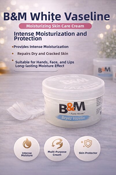 Generic Brand كريم العناية بالبشرة المرطب من بي آند إم بالفازلين الأبيض، مرطب...
