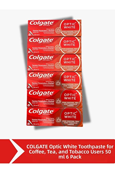 Colgate معجون أسنان أوبتيك وايت للقهوة والشاي ومستخدمي التبغ 50 مل